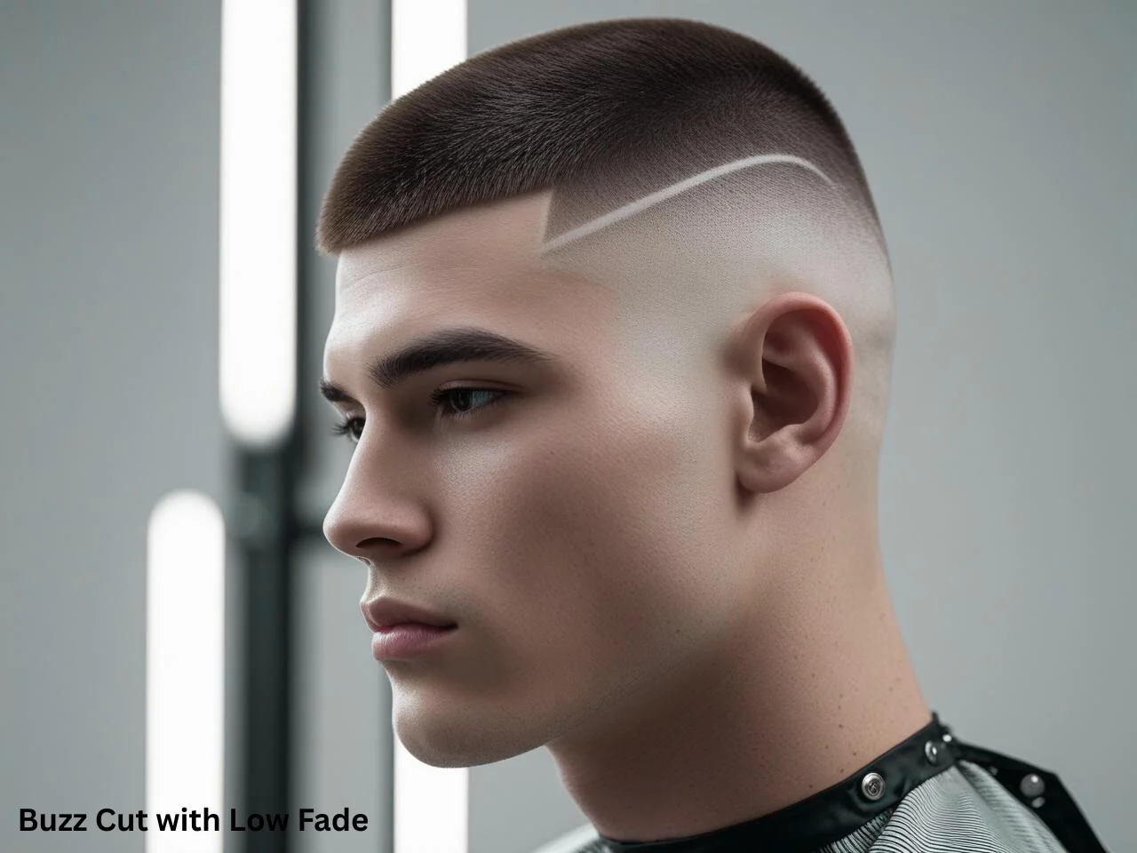  Buzz Cut with Low Fade