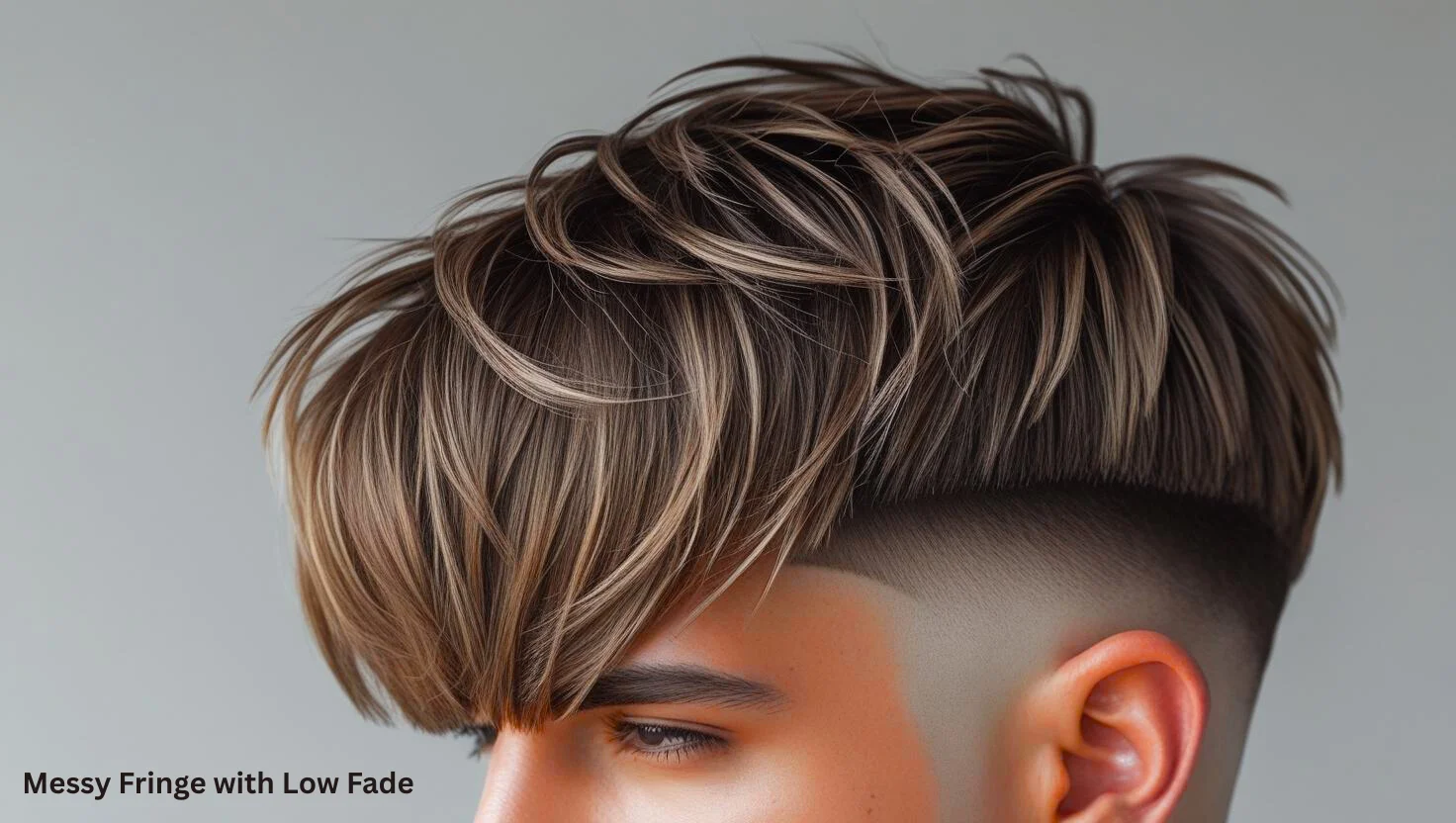 Messy Fringe with Low Fade
