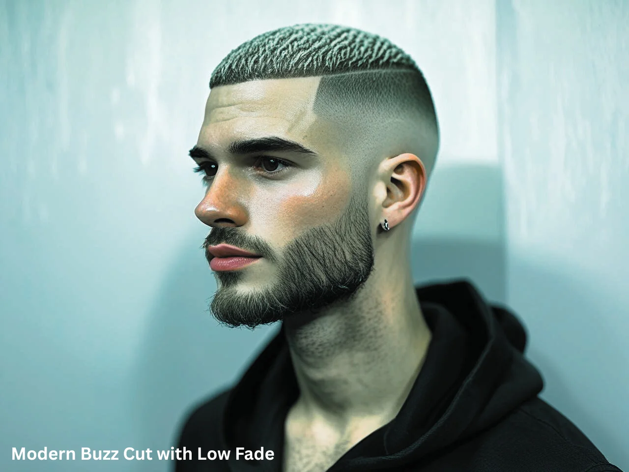 Modern Buzz Cut with Low Fade