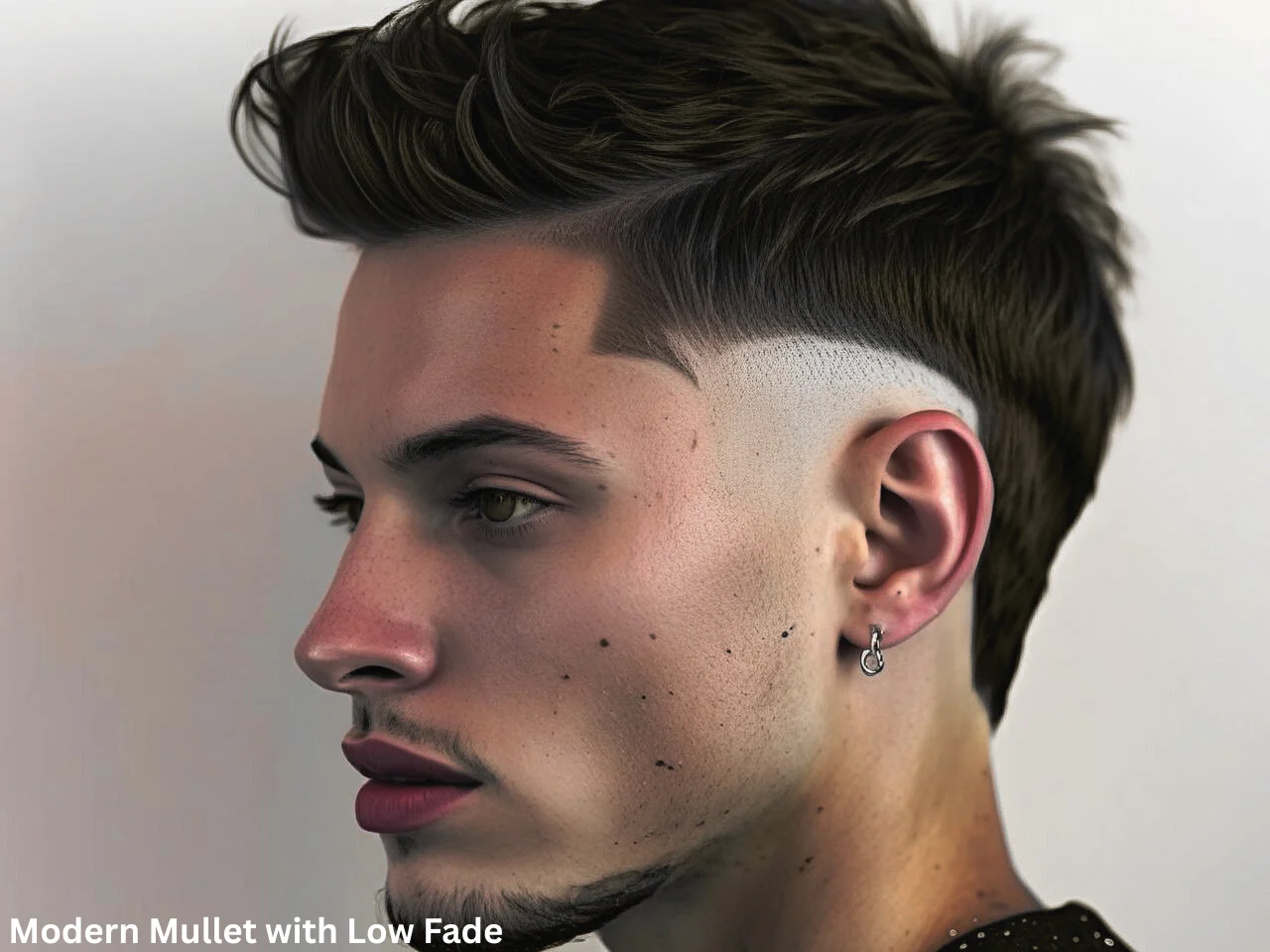  Modern Mullet with Low Fade