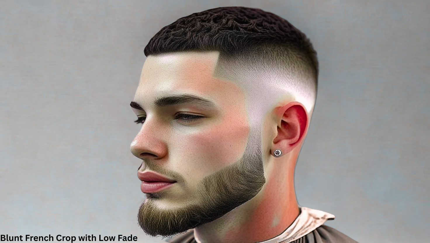 Blunt French Crop with Low Fade