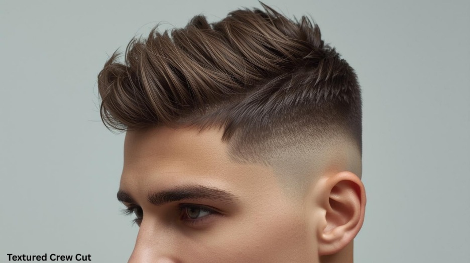 textured crew cut