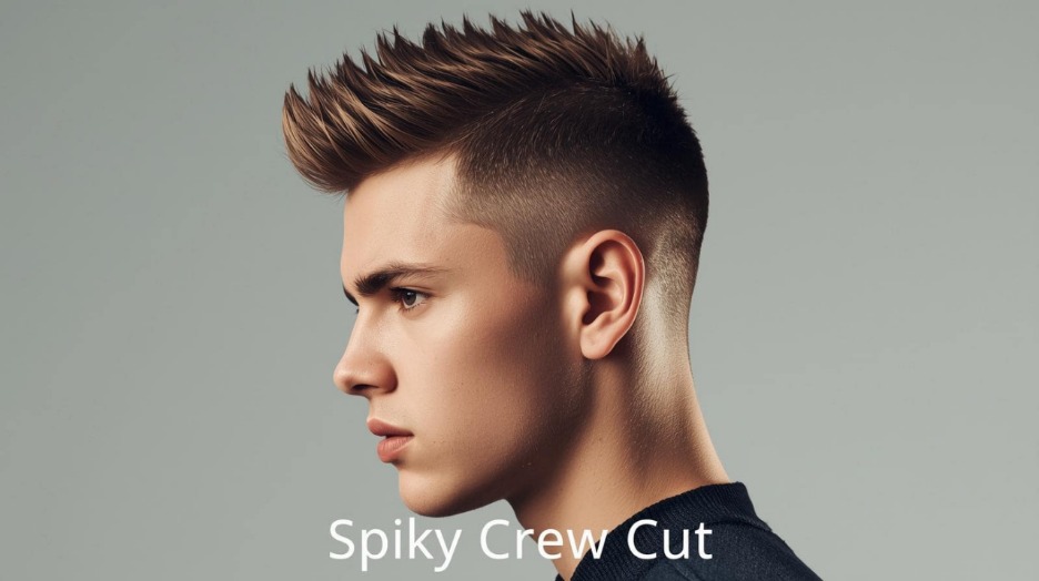 spiky crew cut
