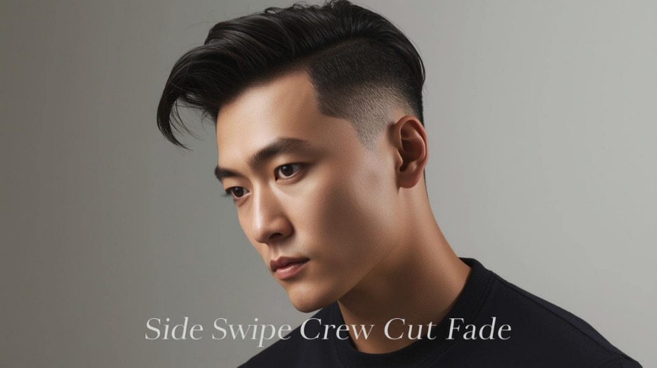 Side Swept Crew Cut Fade
