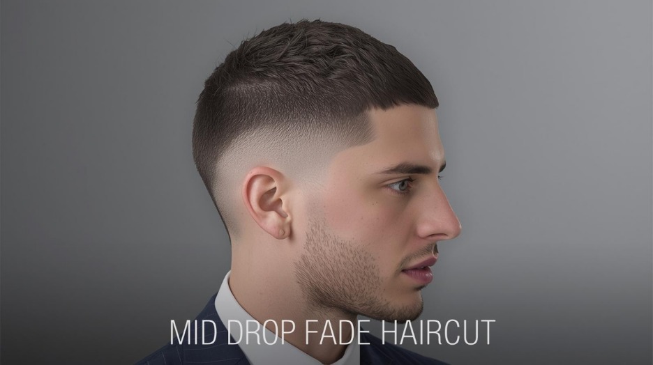 Mid Drop Fade haircut