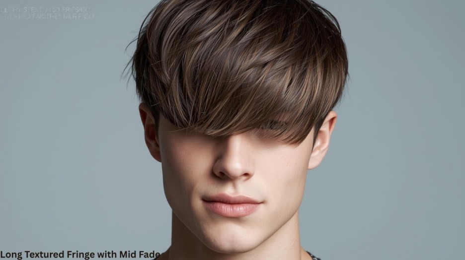 Long Textured Fringe with Mid Fade
