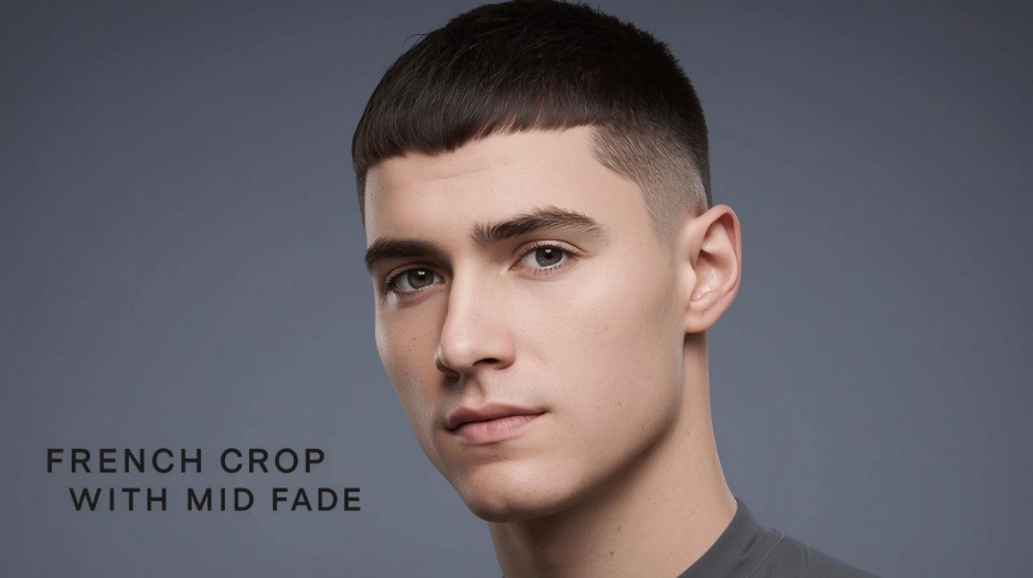 French Crop with Mid Fade