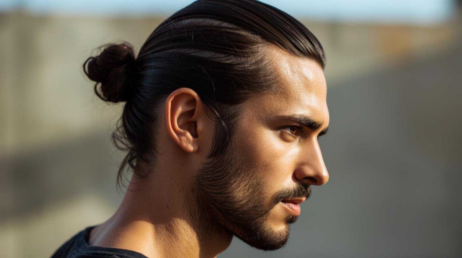 Man with uan hairstyle