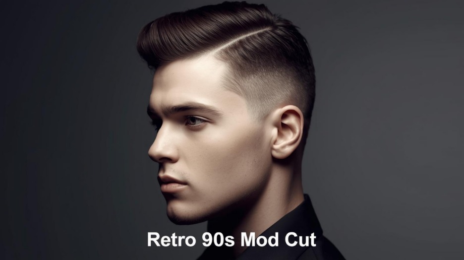 Retro haircut as 90s Mod cut