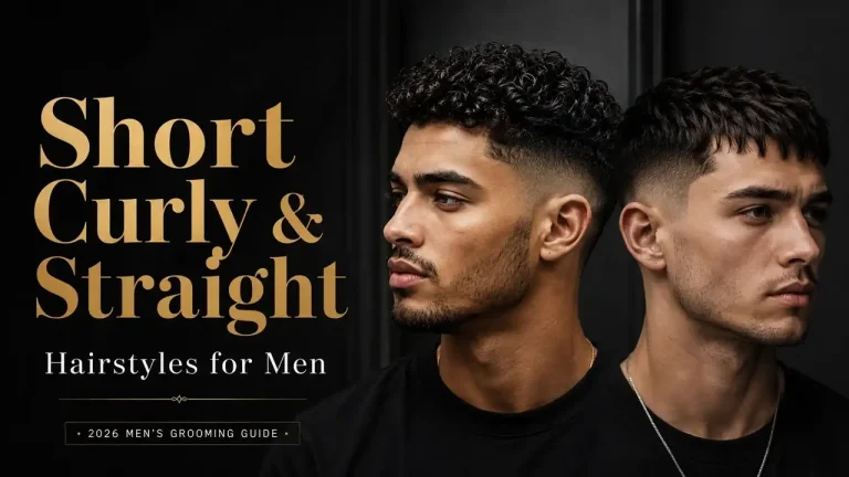 Short straight and curly hairstyles for men