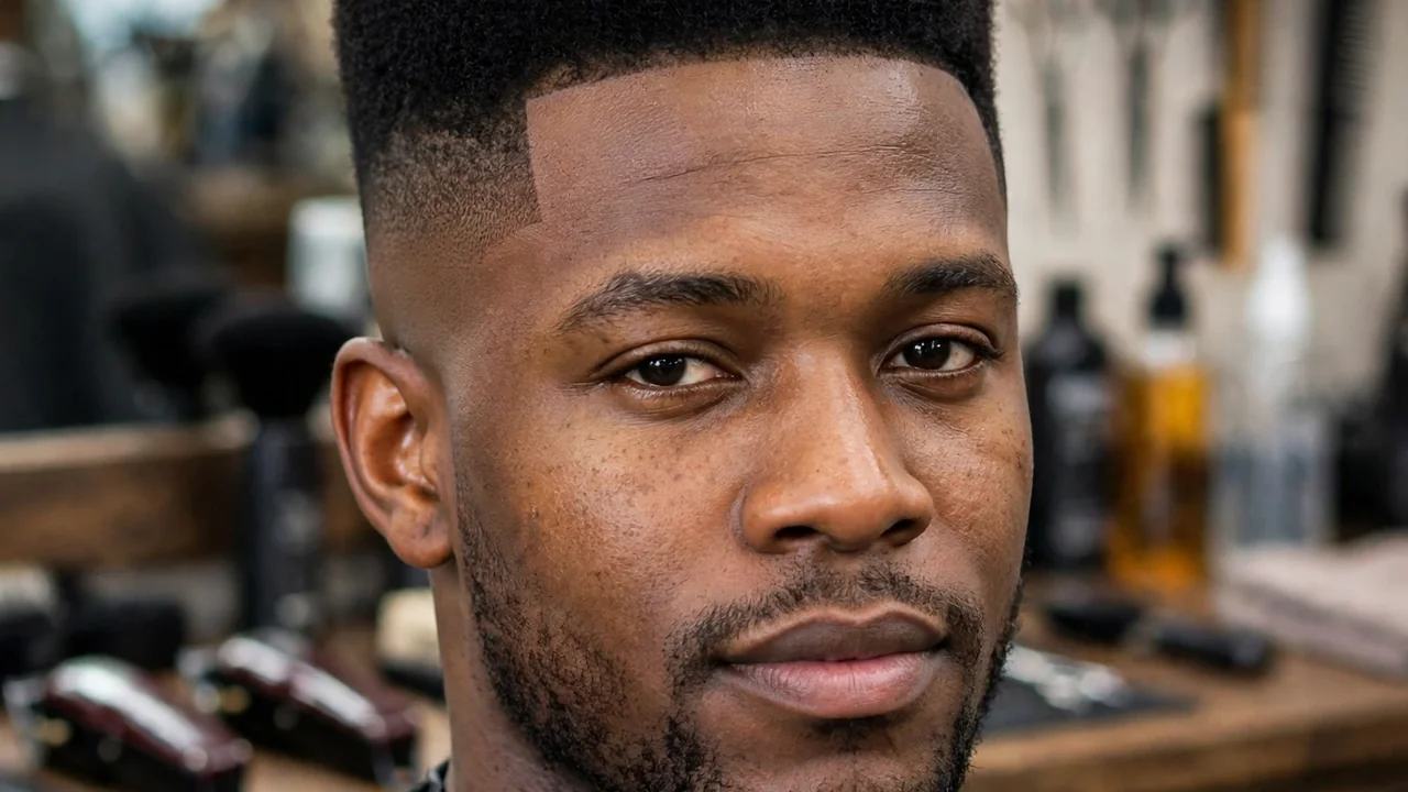 high top fade afro hairstyle for men