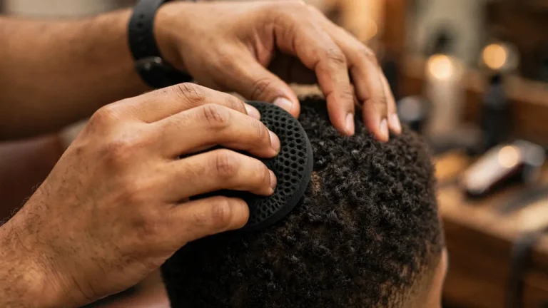 How to get curly hair for men, defined curls in a barbershop chair
