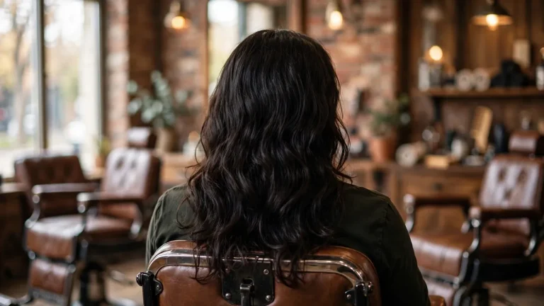 Back view of long healthy hair, how to grow long hair men