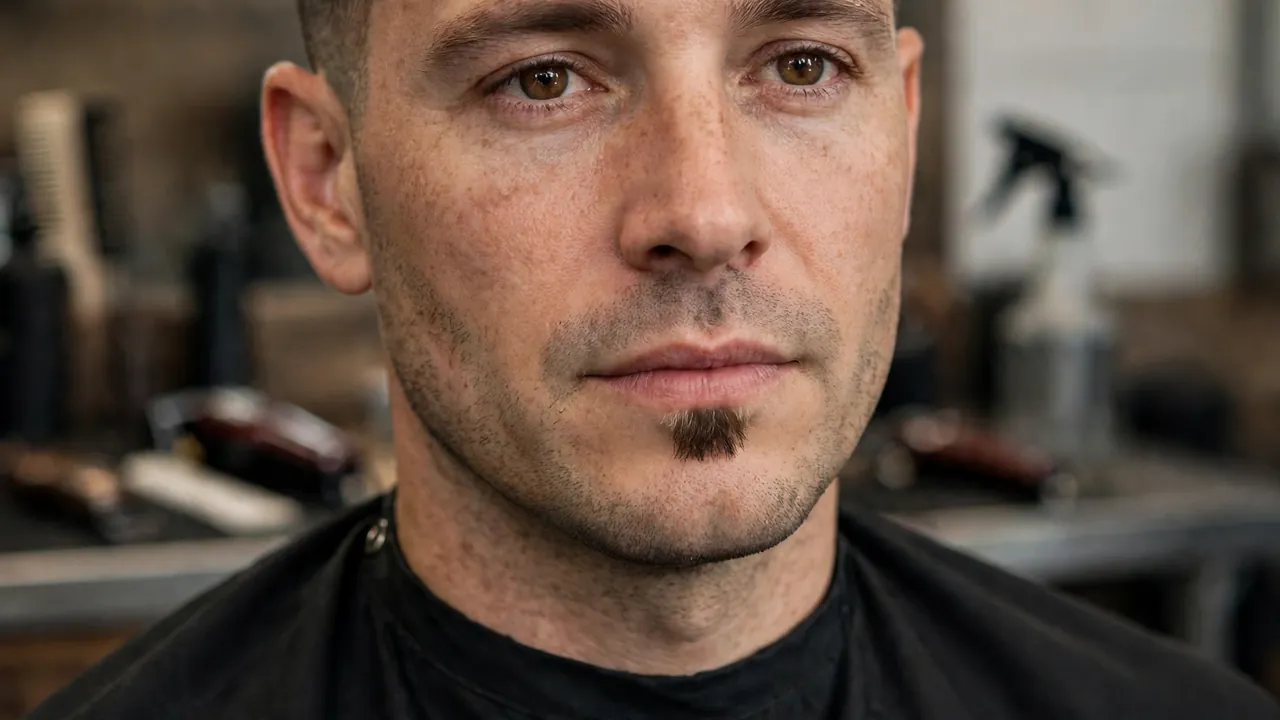 Soul patch below the lower lip for men