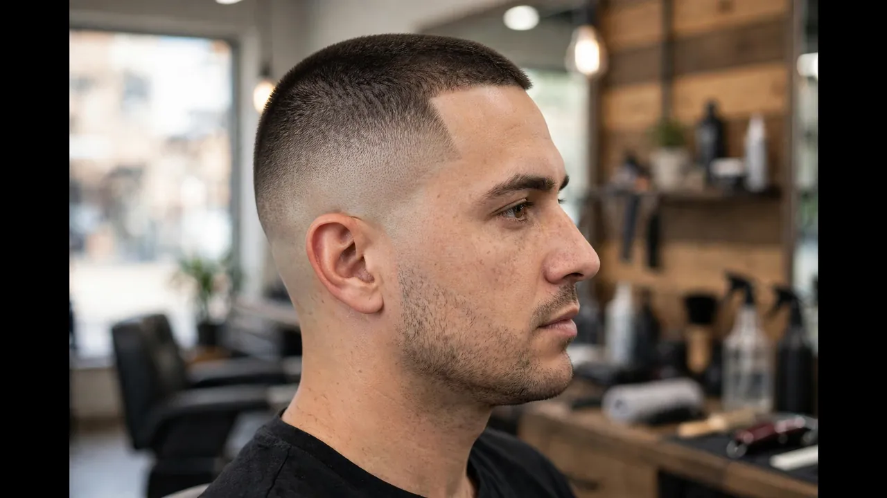 High and tight taper fade haircut with a smooth high fade blending into a short top